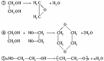 乙二醇在一定条件下发生脱水反应,也有类似现象发生,所得产物的结构简